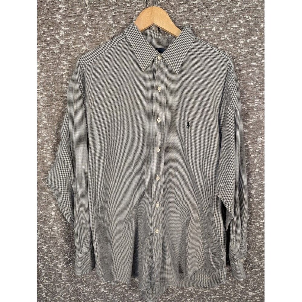 Polo by Ralph Lauren Men's 17.5‎ 34/35 Button Up Collared Shirt Embroidered Logo